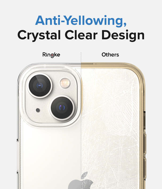 Ringke Fusion Case Compatible with iPhone 14 (6.1 Inch) , Anti Scratch Minimal Yellowing Clear Hard Back Shockproof Bumper Phone Cover    Designed for iPhone 14 (6.1 Inch)  Matte Clear